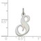 Sterling Silver Medium Script Initial Letter S Charm Jewerly 18mm x 13mm
